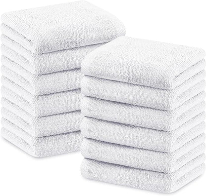 Hotel Collection Towels White Grey Hospitality Commercial Towels 12 PK FACE CLOTHES / WHITE OLIVIA ROCCO Towel