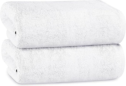 Hotel Collection Towels White Grey Hospitality Commercial Towels 2 PK BATH SHEET / WHITE OLIVIA ROCCO Towel