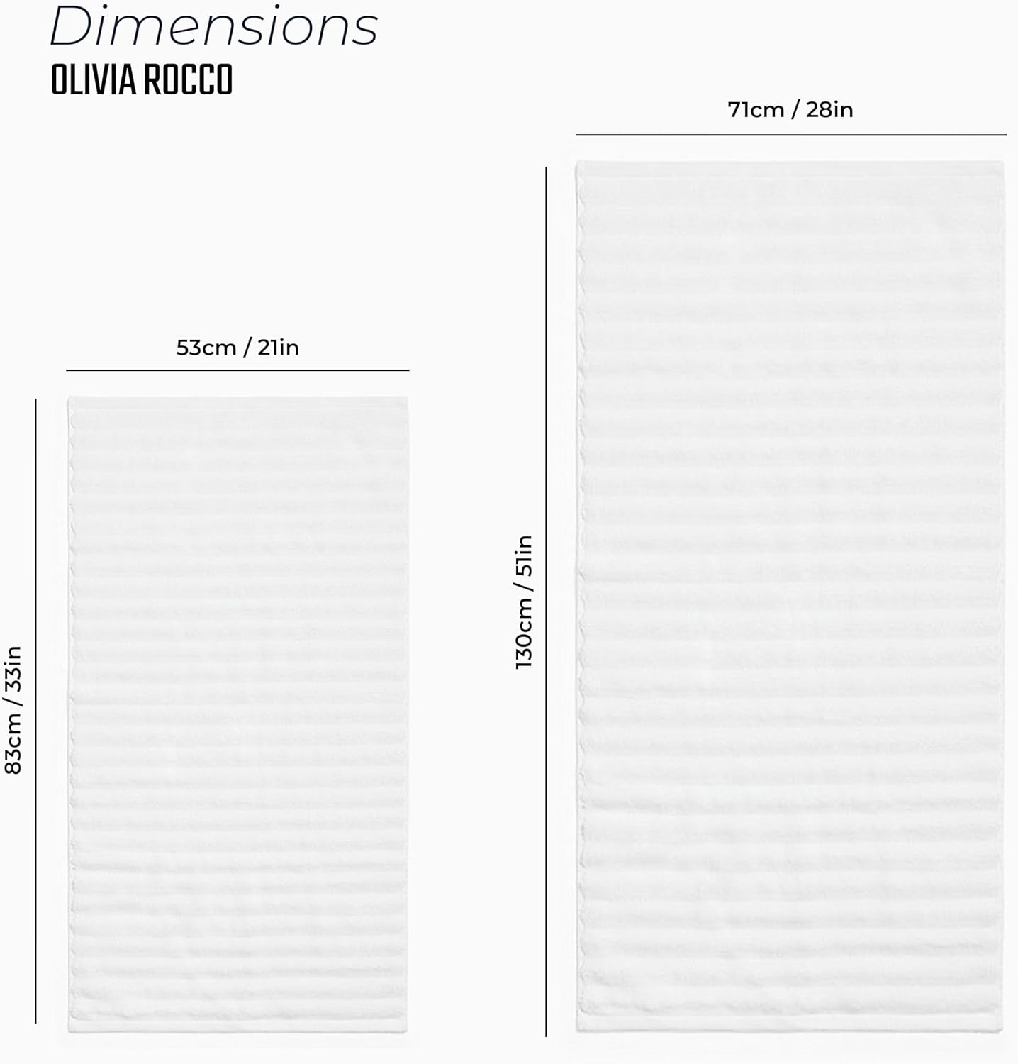 Hydro Cotton Ribbed Towels Highly Absorbent Luxurious Soft Lightweight Quick Dry, Jumbo Bath Sheet Packs & Towel Bale Sets Available by OLIVIA ROCCO Towels
