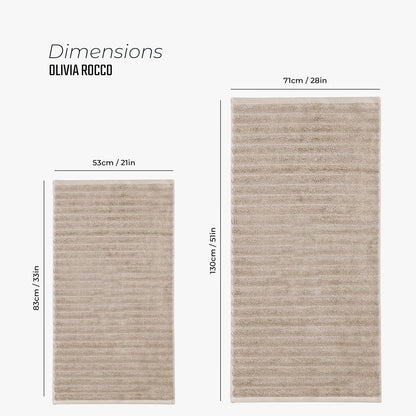 Hydro Cotton Ribbed Towels Highly Absorbent Luxurious Soft Lightweight Quick Dry, Jumbo Bath Sheet Packs & Towel Bale Sets Available by OLIVIA ROCCO Towels
