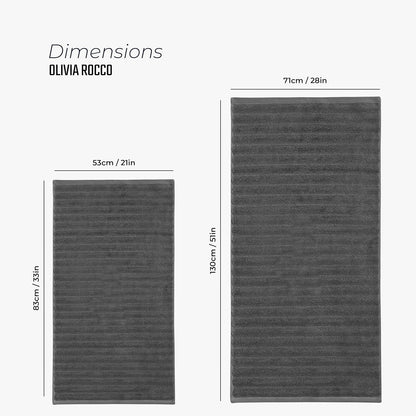 Hydro Cotton Ribbed Towels Highly Absorbent Luxurious Soft Lightweight Quick Dry, Jumbo Bath Sheet Packs & Towel Bale Sets Available by OLIVIA ROCCO Towels