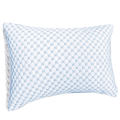 Ice Cool Unique Hypoallergenic Cooling Memory Foam Pillow for Nightlong Comfort and Breathable Sleep Support by OLIVIA ROCCO 50x75cm Pillows