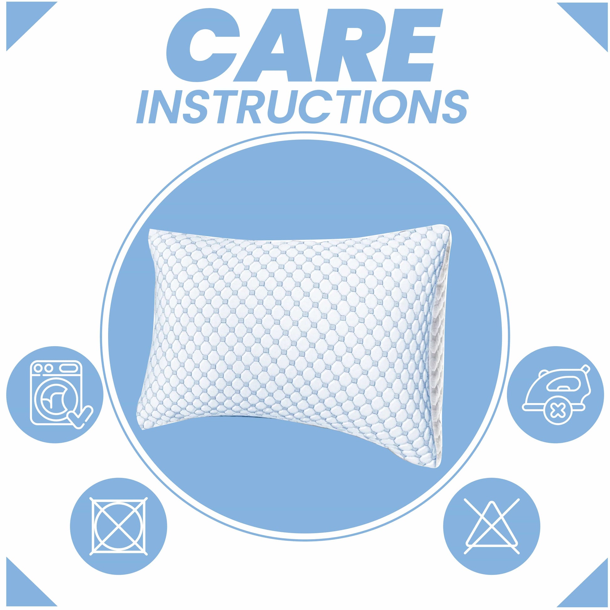 Ice Cool Unique Hypoallergenic Cooling Memory Foam Pillow for Nightlong Comfort and Breathable Sleep Support by OLIVIA ROCCO 50x75cm Pillows