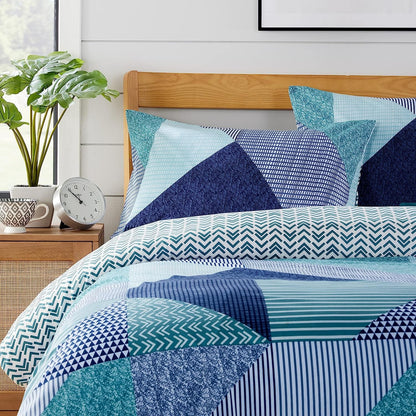 Jasper Teal Printed Duvet Cover Set OLIVIA ROCCO Duvet Covers