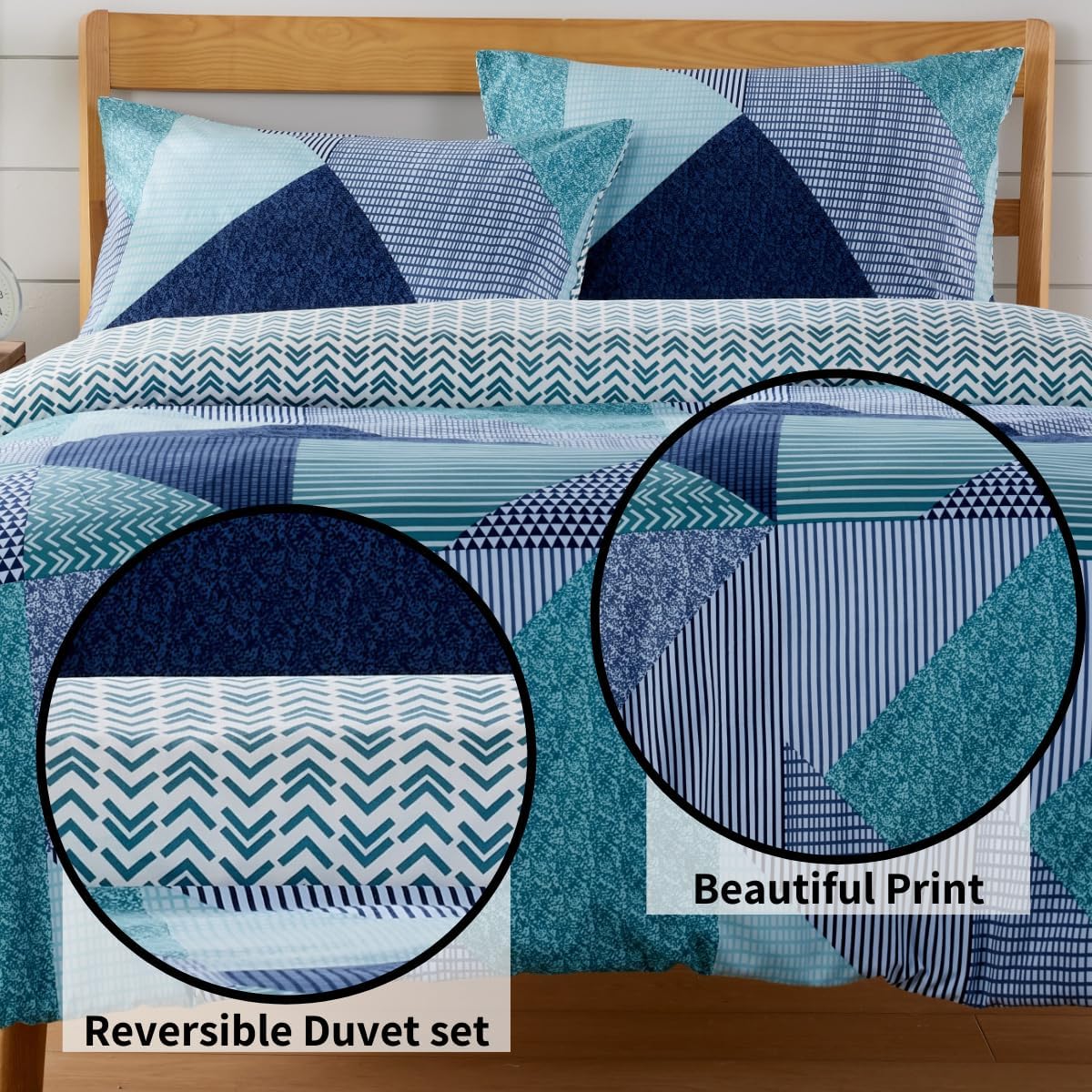 Jasper Teal Printed Duvet Cover Set OLIVIA ROCCO Duvet Covers