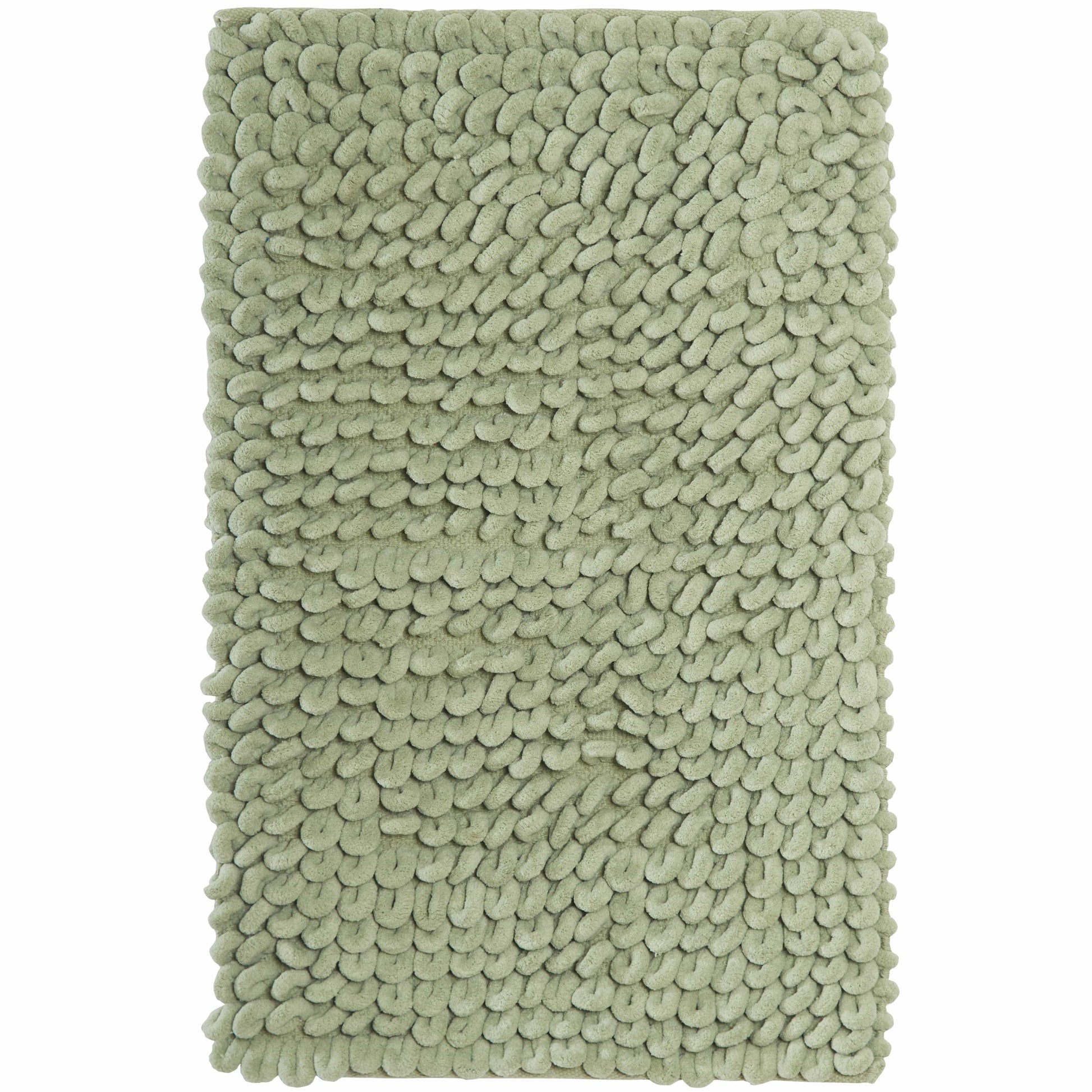 Jumbo Loop Bath Mat Non Slip Water Absorbent Rug for Shower & Toilet Large Size Floor Mats by OLIVIA ROCCO SAGE GREEN Bath Mat