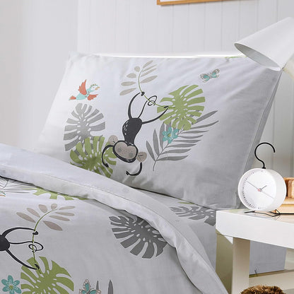 Kids Safari Duvet Cover Set Soft Lightweight Bedding Set with Pillowcase Printed Design OLIVIA ROCCO Kids Safari Duvet Cover Set