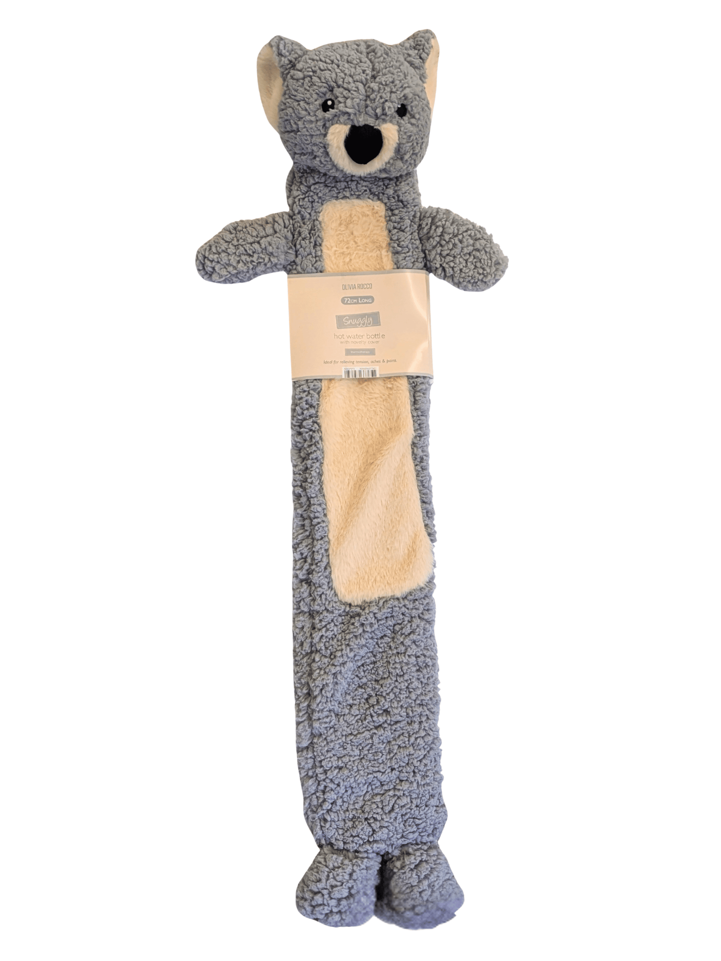Koala & Dachshund Hot Water Bottles with Super Soft Cover Extra Long 72 cm And Standard Size Avaialble Thermotherapy 2L Pure Natural Rubber Winter Gift by OLIVIA ROCCO KOALA / LONG Hot Water Bottle