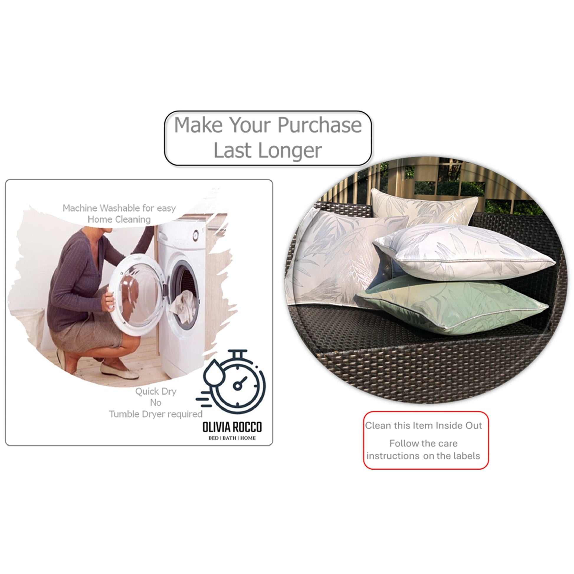 Leaf Sparkle 2 Pack Cushion Covers Leaf Sage Green Modern Decorative Throw Pillow Cases for Sofa or Bed by OLIVIA ROCCO 43x43cm / LEAF SAGE GREEN OLIVIA ROCCO Cushions