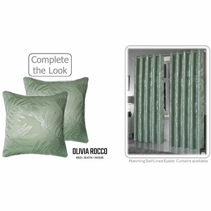 Leaf Sparkle 2 Pack Cushion Covers Leaf Sage Green Modern Decorative Throw Pillow Cases for Sofa or Bed by OLIVIA ROCCO 43x43cm / LEAF SAGE GREEN OLIVIA ROCCO Cushions