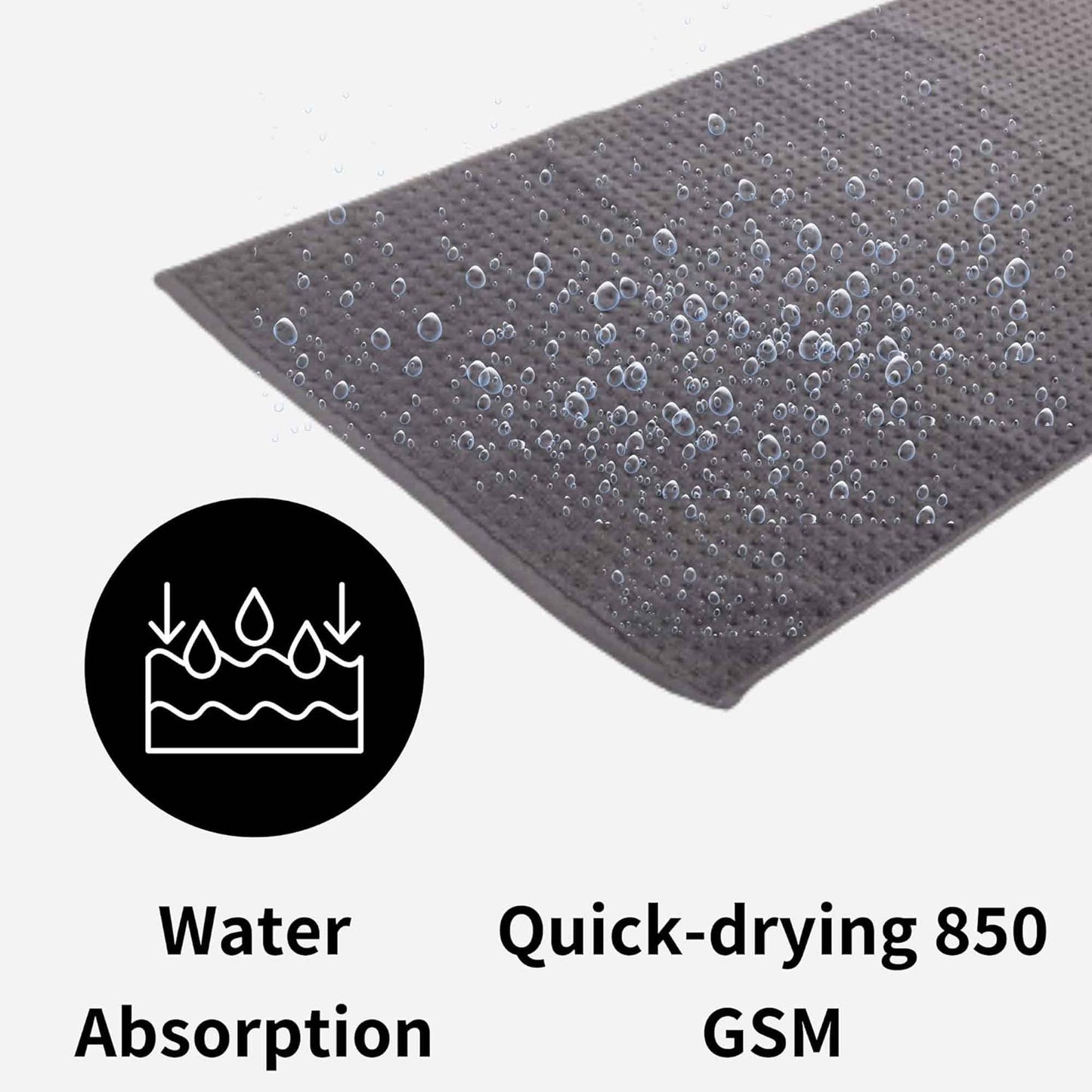 Luxe Pack of 3 Ultra-Soft Deep Cotton Pile Bathmats Handcrafted Eco-Friendly Absorbent Quick-Drying Premium Cotton Rug for Bathroom Decor by OLIVIA ROCCO Bath Mat