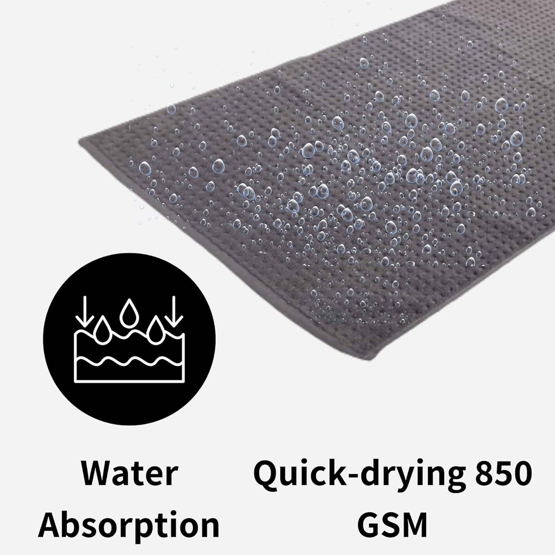 Luxe Pack of 3 Ultra-Soft Deep Cotton Pile Bathmats Handcrafted Eco-Friendly Absorbent Quick-Drying Premium Cotton Rug for Bathroom Decor by OLIVIA ROCCO Bath Mat