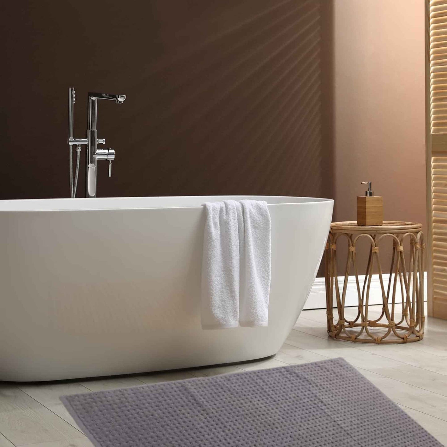 Luxe Pack of 3 Ultra-Soft Deep Cotton Pile Bathmats Handcrafted Eco-Friendly Absorbent Quick-Drying Premium Cotton Rug for Bathroom Decor by OLIVIA ROCCO Bath Mat