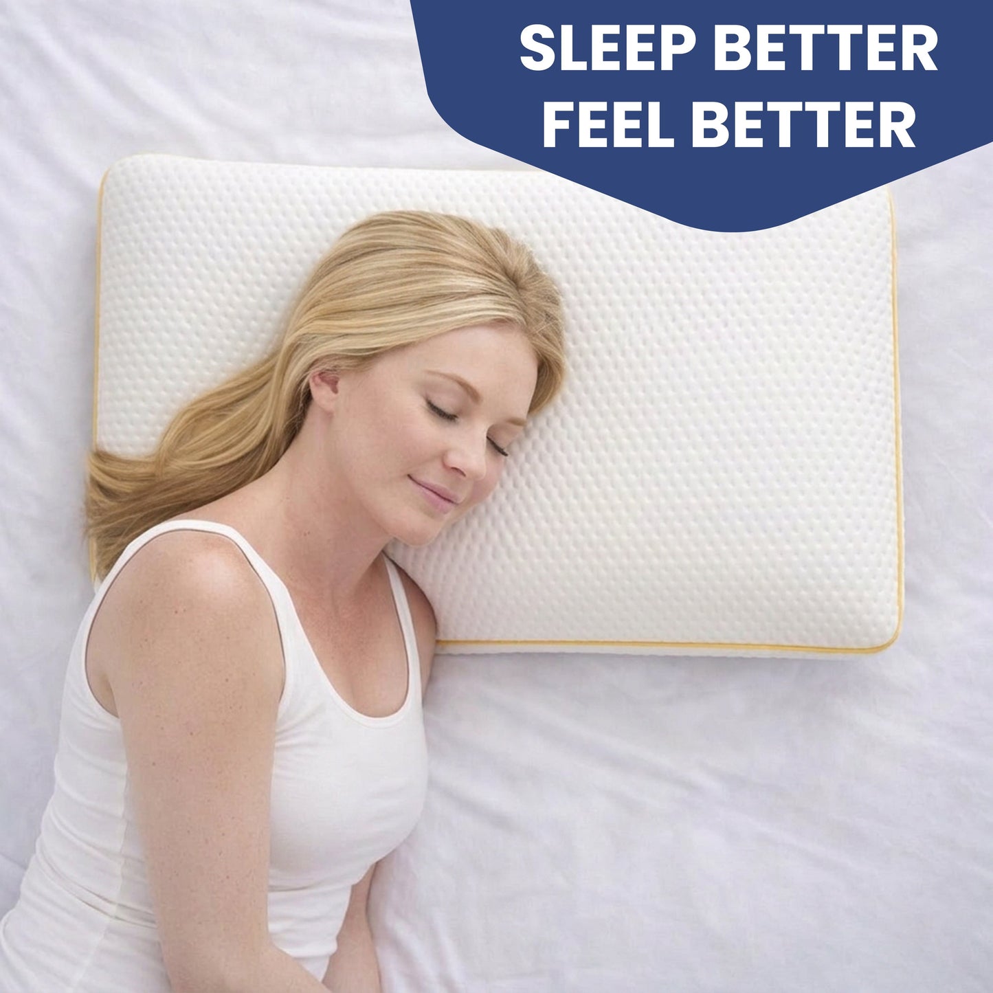 Luxury Memory Foam Pillow for Neck & Shoulder Support Breathable Pressure Relief 60x40 cm by OLIVIA ROCCO 60 x 40 CM Pillows