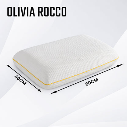 Luxury Memory Foam Pillow for Neck & Shoulder Support Breathable Pressure Relief 60x40 cm by OLIVIA ROCCO 60 x 40 CM Pillows