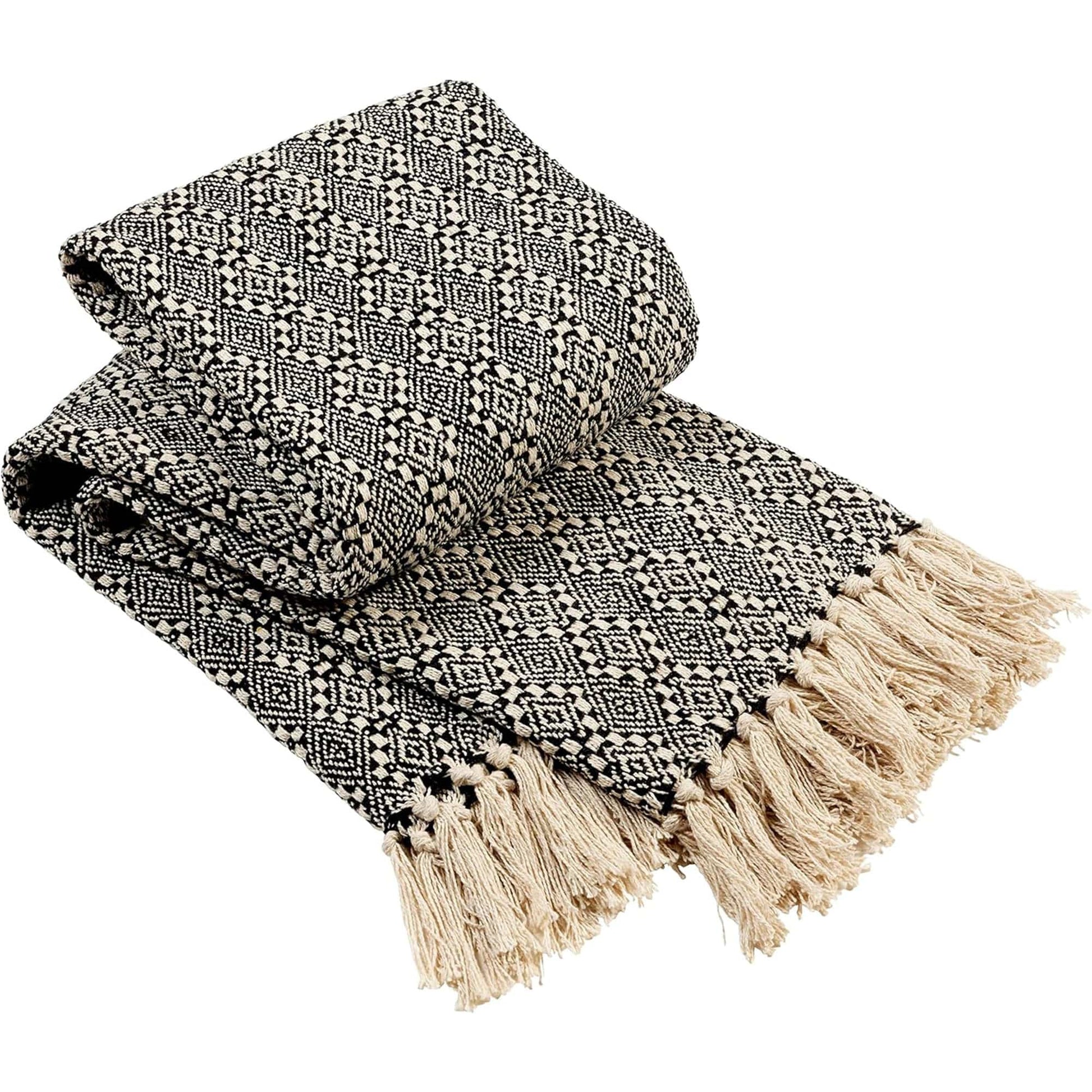 Marrakesh Eco-Friendly Super Soft Cotton Throws Lightweight Sustainable Recycled Cotton for Sofa Bed Chair Calming Colours By OLIVIA ROCCO Casablanca / 127 x 152 cm Throw