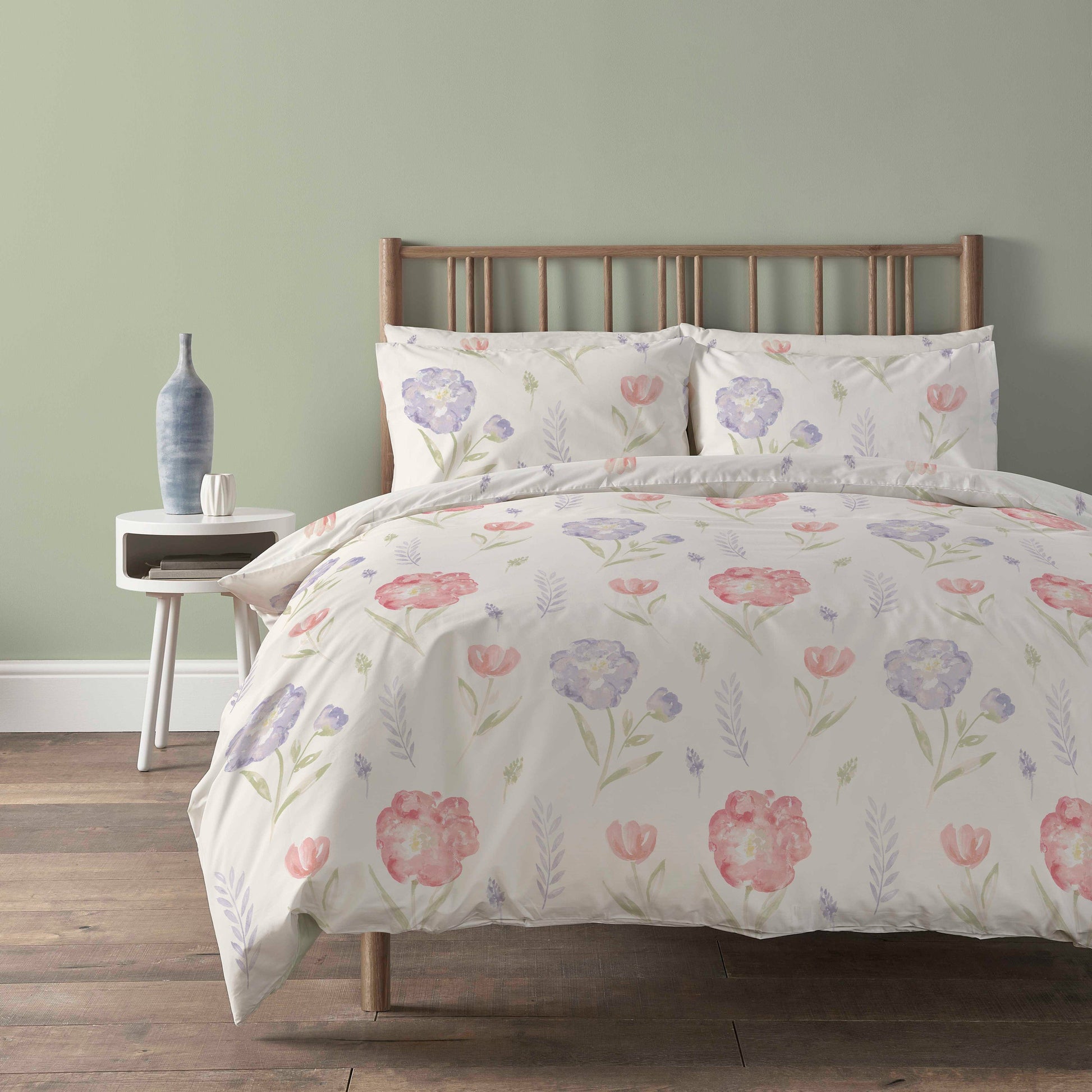 Meadow Natural Duvet Cover Set Super Soft Printed Floral Bedding with Pillow Case Easy Care Quilt Set by OLIVIA ROCCO SINGLE / MEADOW NATURAL Duvet Cover