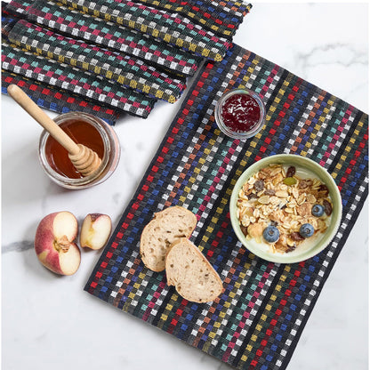 Multi Check Terry Tea Towels 100% Cotton Kitchen Towels Super Absorbent Quick Dry Set Dish Cloths by Olivia Rocco Tea Towel