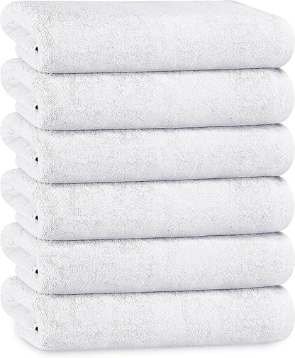 Hotel Collection Towels White Grey Hospitality Commercial Towels 6 PK HAND TOWELS / WHITE OLIVIA ROCCO Towel