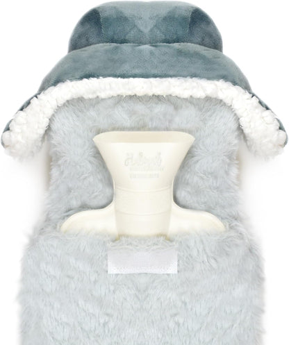 Novelty Animal Penguin Trapper Hot Water Bottle with Fluffy Cover, 1L Natural Rubber Hot Water Bag for Kids and Adults Olivia Rocco (Copy) Penguin Trapper Hot Water Bottle