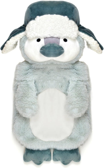 Novelty Animal Penguin Trapper Hot Water Bottle with Fluffy Cover, 1L Natural Rubber Hot Water Bag for Kids and Adults Olivia Rocco (Copy) Penguin Trapper Hot Water Bottle