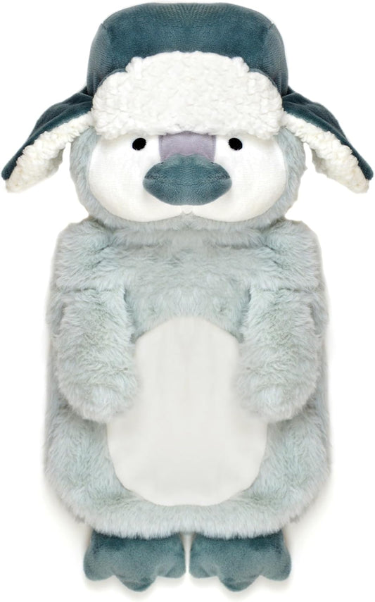 Novelty Animal Penguin Trapper Hot Water Bottle with Fluffy Cover, 1L Natural Rubber Hot Water Bag for Kids and Adults Olivia Rocco (Copy) Penguin Trapper Hot Water Bottle