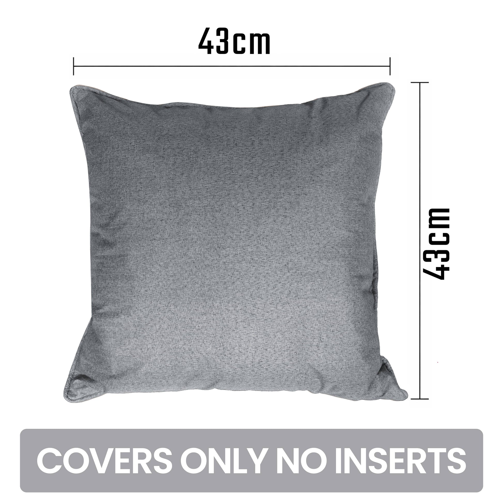 OLIVIA ROCCO 2 Pack Linen Scatter Cushion Covers Plain Square Pillow Cases with Hidden Zip for Sofa Bed Home Decor Curtain