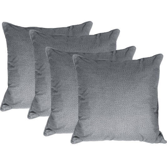 OLIVIA ROCCO 2 Pack Linen Scatter Cushion Covers Plain Square Pillow Cases with Hidden Zip for Sofa Bed Home Decor GREY / 4 PACK Curtain