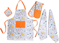Kitchen Sets Apron Double Oven Gloves Towel Set Heat Resistant Oven Mitts Pot Holder for Home Kitchen Baking and Cooking Pack of 5 by OLIVIA ROCCO WINTER ANIMALS Apron