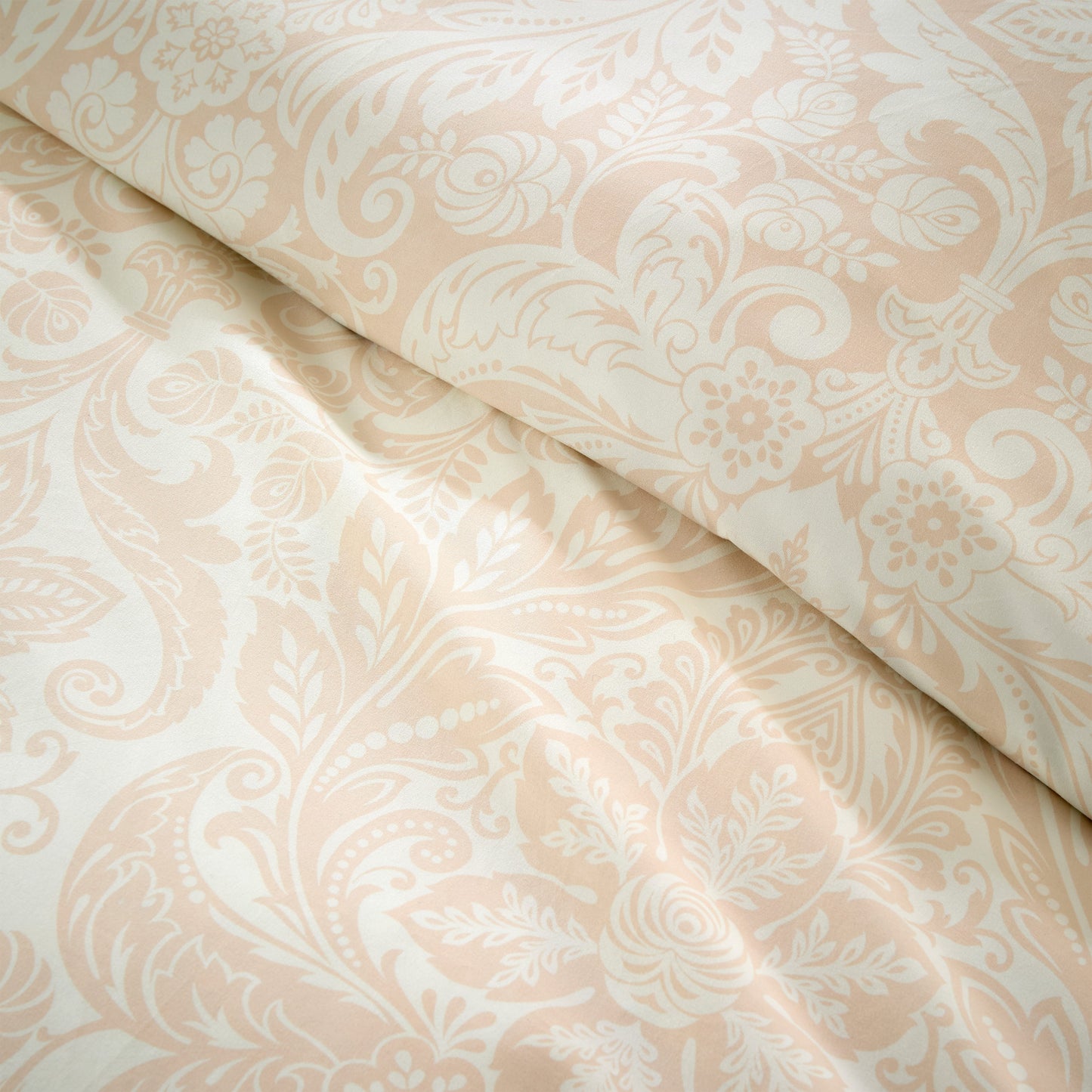 OLIVIA ROCCO Aria Natural Printed Reversible Duvet Cover Set Quilted Polyester Blend with Button Closure Single Double King Size Duvet Cover