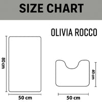 Bali Bath Mat & Pedestal Set Luxurious Super Absorbent Extra-Soft Cotton Mats for Bathroom Comfort and Style in Multiple Colours by OLIVIA ROCCO Bath Mat