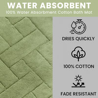 Bali Bath Mat & Pedestal Set Luxurious Super Absorbent Extra-Soft Cotton Mats for Bathroom Comfort and Style in Multiple Colours by OLIVIA ROCCO Bath Mat