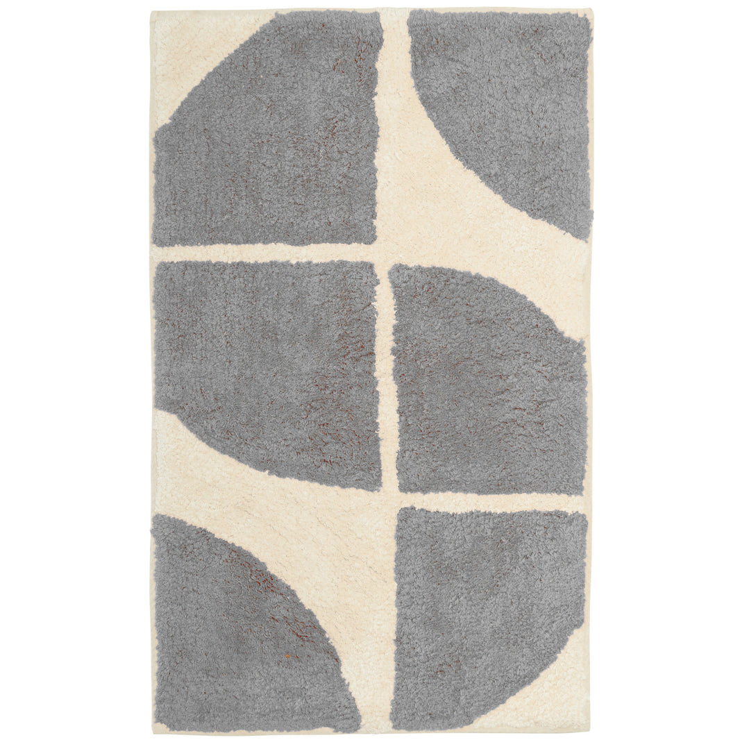 Stockholm Bath Mat Non Slip Backing Super Soft Water Absorbent Cotton Blend Mats Quick-Drying Bathroom Toilet Floor Rug by OLIVIA ROCCO CHARCOAL Bath Mat