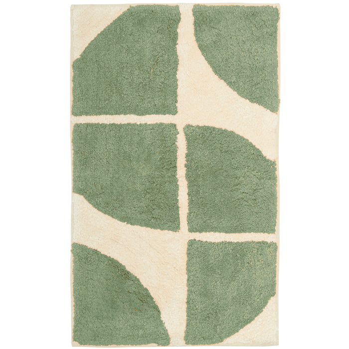 Stockholm Bath Mat Non Slip Backing Super Soft Water Absorbent Cotton Blend Mats Quick-Drying Bathroom Toilet Floor Rug by OLIVIA ROCCO GREEN Bath Mat