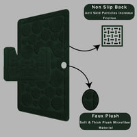 Cali Bubbles 2 Piece Emerald Green Bath Mat & Pedestal Set Non-Slip Soft & Absorbent Bathroom Mats for Comfort & Safety by OLIVIA ROCCO EMERALD GREEN Bath Mat