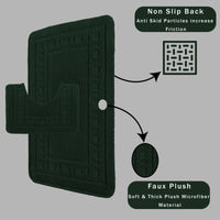 Miami 2 Piece Emerald Green Bath Mat & Pedestal Set Non-Slip Soft & Absorbent Bathroom Mat Set for Comfort & Safety by OLIVIA ROCCO EMERALD GREEN Bath Mat