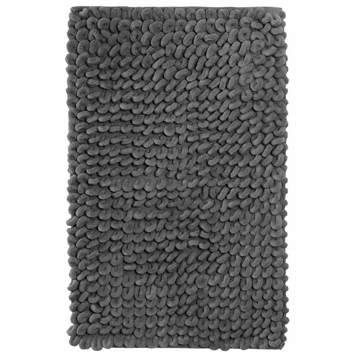 Jumbo Loop Bath Mat Non Slip Water Absorbent Rug for Shower & Toilet Large Size Floor Mats by OLIVIA ROCCO GREY Bath Mat