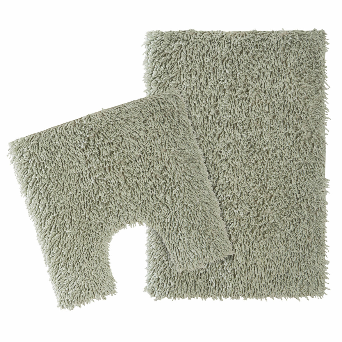 Como 2 Piece Sage Green Bath Mat & Pedestal Set Non-Slip Super Absorbent Cotton Bathroom Mats by OLIVIA ROCCO SAGE GREEN Bath Mat