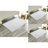 Luxe Pack of 3 Ultra-Soft Deep Cotton Pile Bathmats Handcrafted Eco-Friendly Absorbent Quick-Drying Premium Cotton Rug for Bathroom Decor by OLIVIA ROCCO SILVER / 50 x 80 cm Bath Mat
