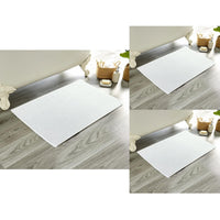 Luxe Pack of 3 Ultra-Soft Deep Cotton Pile Bathmats Handcrafted Eco-Friendly Absorbent Quick-Drying Premium Cotton Rug for Bathroom Decor by OLIVIA ROCCO WHITE / 50 x 80 cm Bath Mat