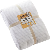 Hotel Collection 240 x 260 cm Quilted Bedspread in Sustainable Cotton Soft and Durable White and Grey Bedding for Elegant Bedroom Decor by OLIVIA ROCCO Bedspread