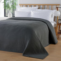 Hotel Collection 240 x 260 cm Quilted Bedspread in Sustainable Cotton Soft and Durable White and Grey Bedding for Elegant Bedroom Decor by OLIVIA ROCCO 240 x 260 cm / GREY Bedspread