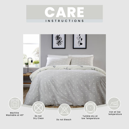 OLIVIA ROCCO Bows Black Printed Reversible Duvet Cover Set Quilted Polyester Blend with Button Closure Single Double King Size Duvet Cover