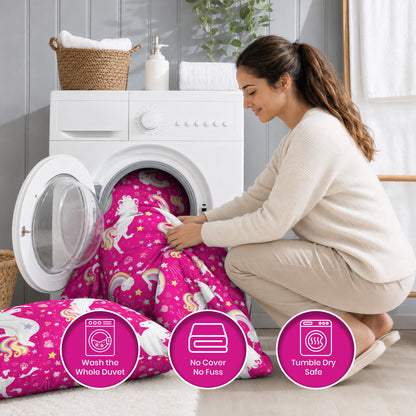 OLIVIA ROCCO Coverless Duvet Set 10.5 Tog All Seasons Microfibre Bedding with Pillowcases