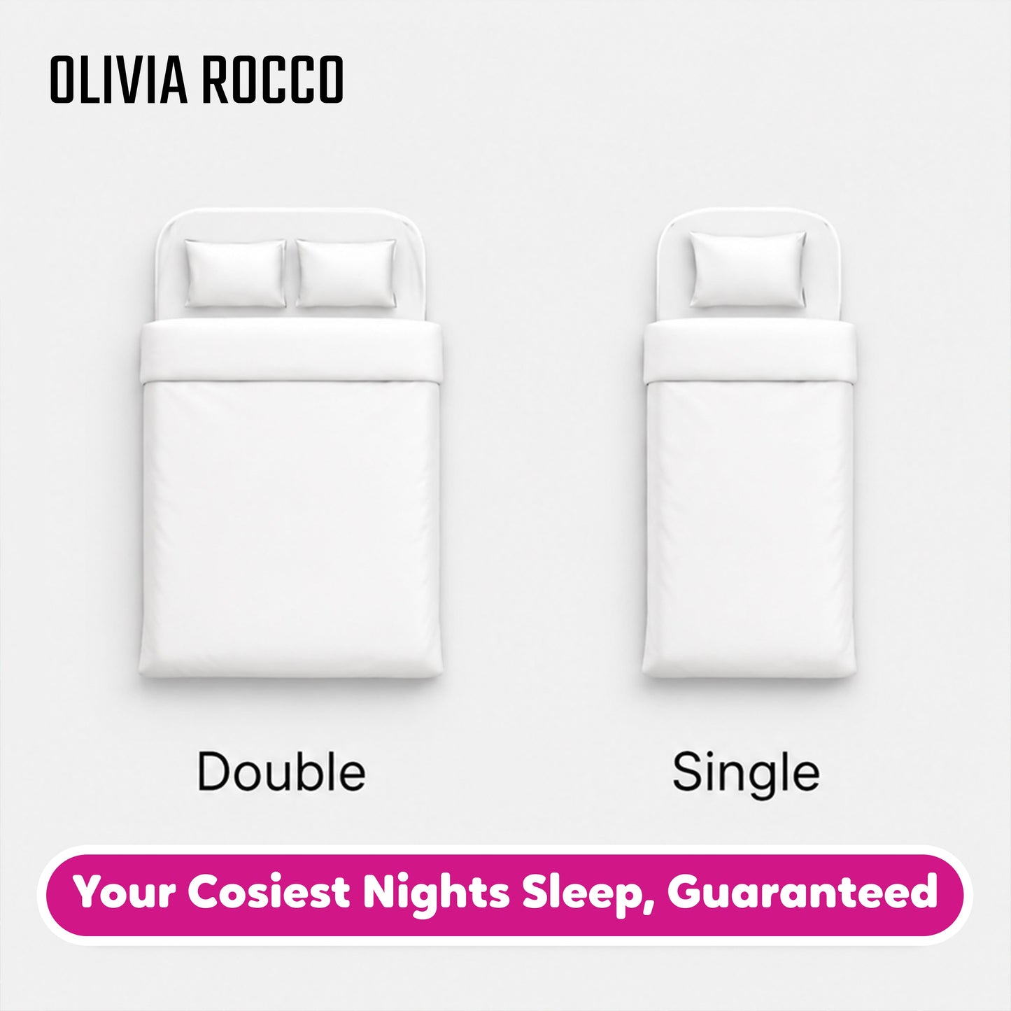 OLIVIA ROCCO Coverless Duvet Set 10.5 Tog All Seasons Microfibre Bedding with Pillowcases