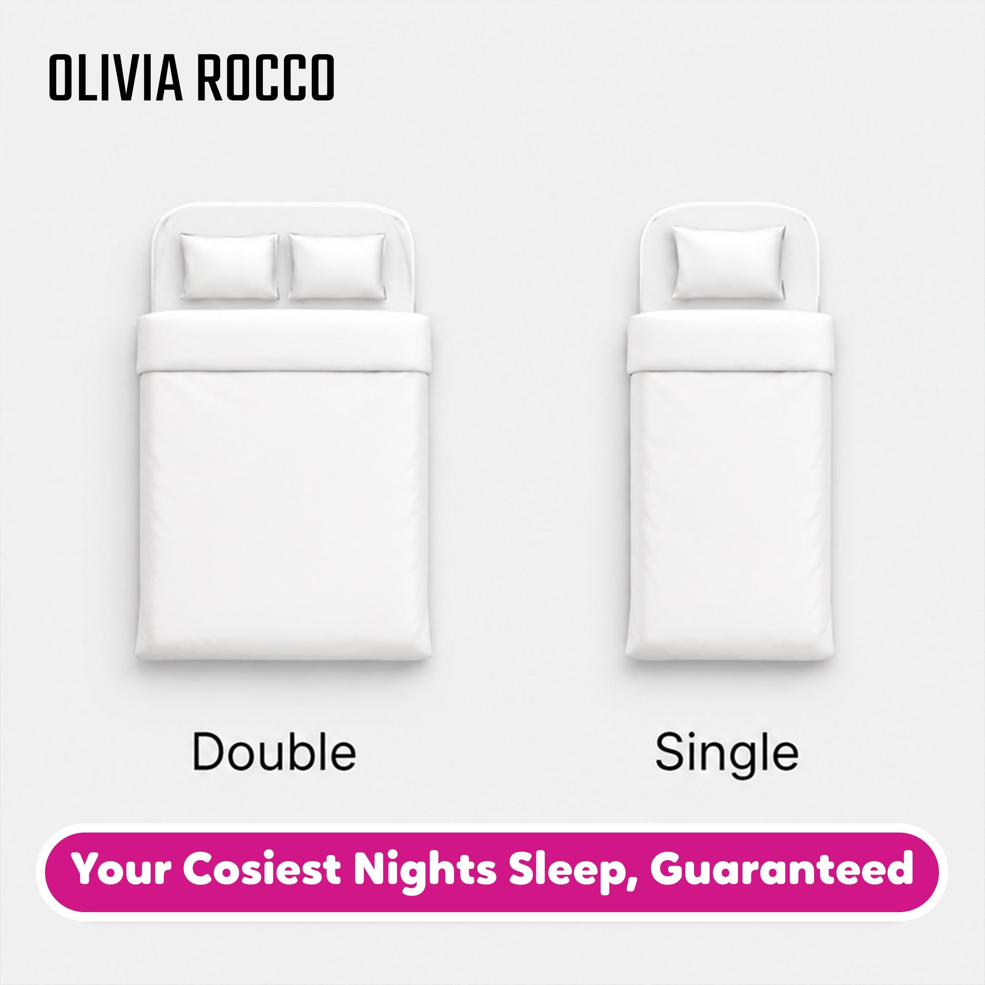 OLIVIA ROCCO Coverless Duvet Set 10.5 Tog All Seasons Microfibre Bedding with Pillowcases