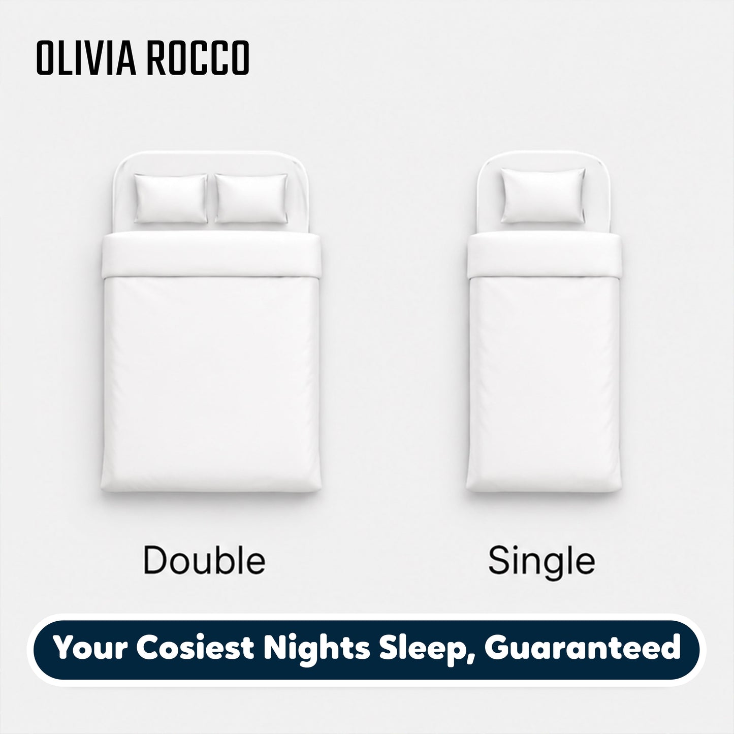 OLIVIA ROCCO Coverless Duvet Set 10.5 Tog All Seasons Microfibre Bedding with Pillowcases