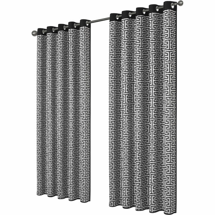 Milano Geometric Blackout Curtains Thermal Insulated Eyelet Pair Light-Blocking Window Drapes for Stylish Home Decor by OLIVIA ROCCO 46" (WIDTH) x 54" (DROP) / MILANO Curtain