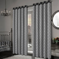 Milano Geometric Blackout Curtains Thermal Insulated Eyelet Pair Light-Blocking Window Drapes for Stylish Home Decor by OLIVIA ROCCO Curtain