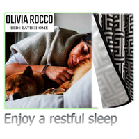 Milano Geometric Blackout Curtains Thermal Insulated Eyelet Pair Light-Blocking Window Drapes for Stylish Home Decor by OLIVIA ROCCO Curtain